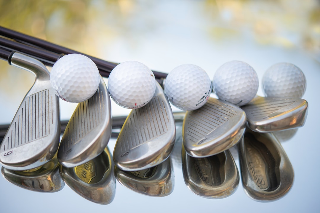 Golf clubs and balls ready for a custom club fitting